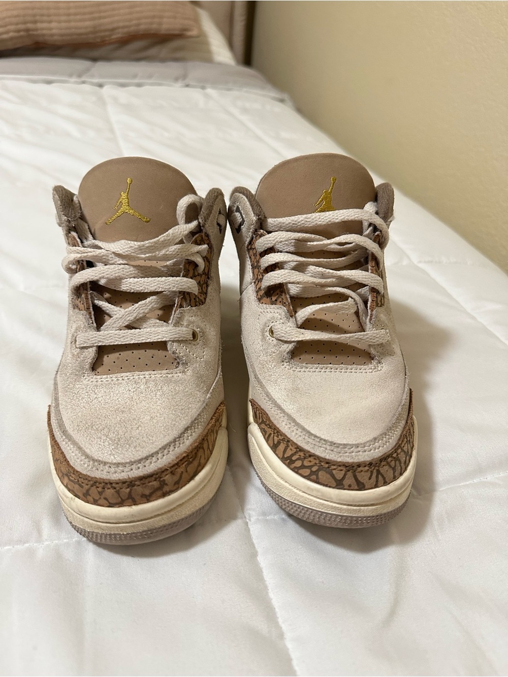 Nike Jordan Retro 3 Beige and Brown Suede Sneakers